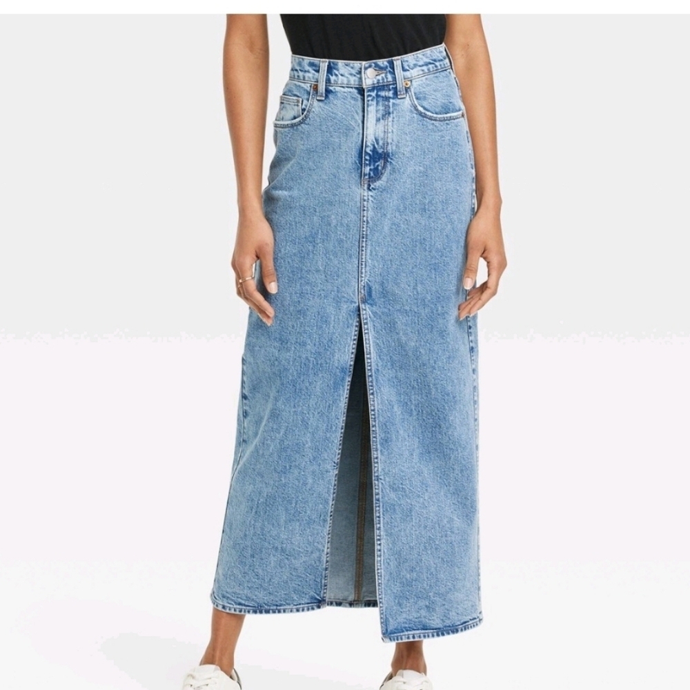 Women's Denim Maxi Skirt - Universal Thread Light Size 24 - Picture 1 of 12
